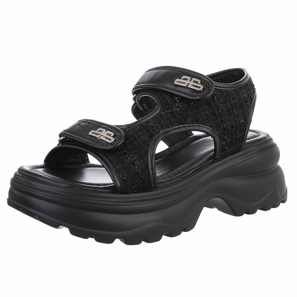 Sandale platforma - negru dama