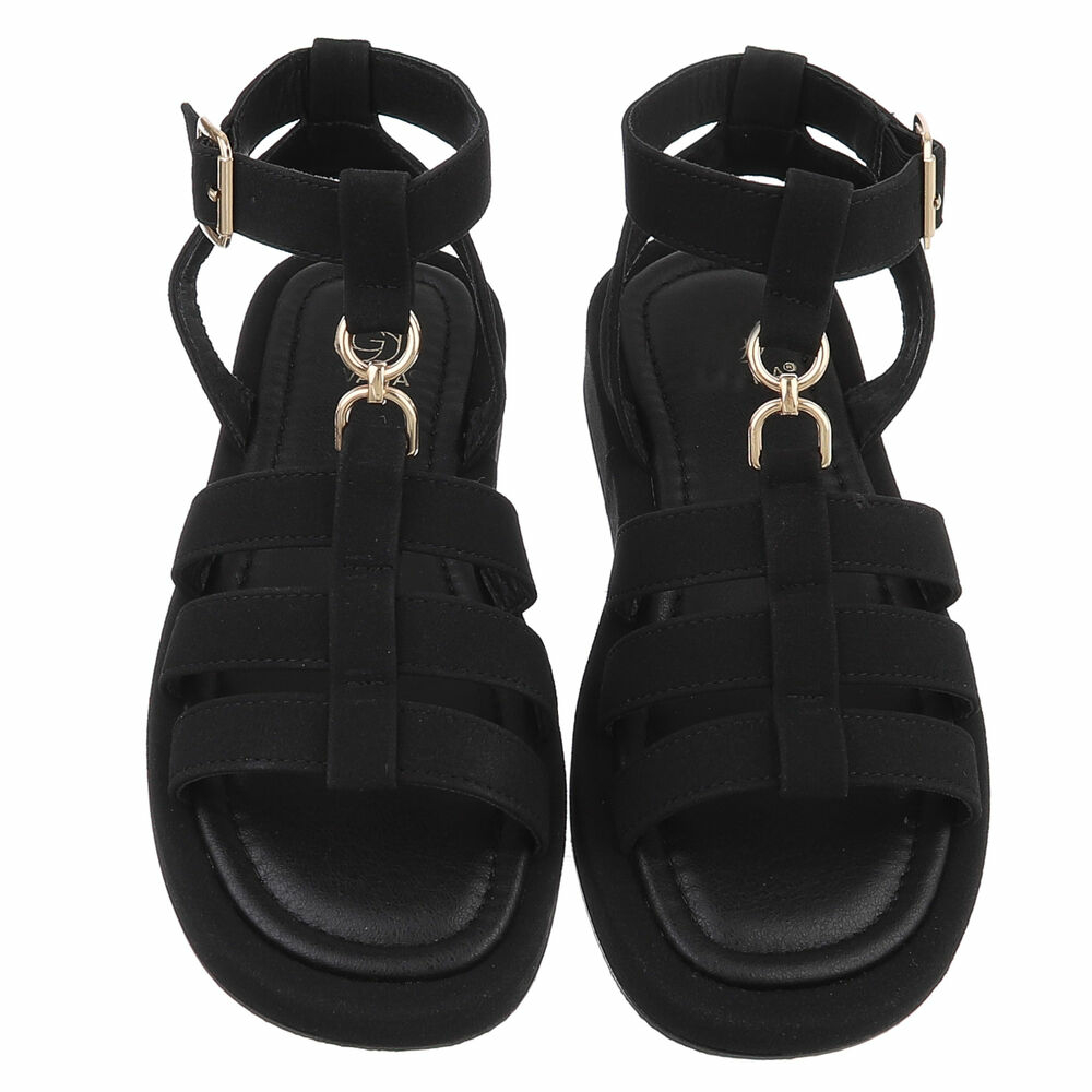 Sandale platforma - negru dama