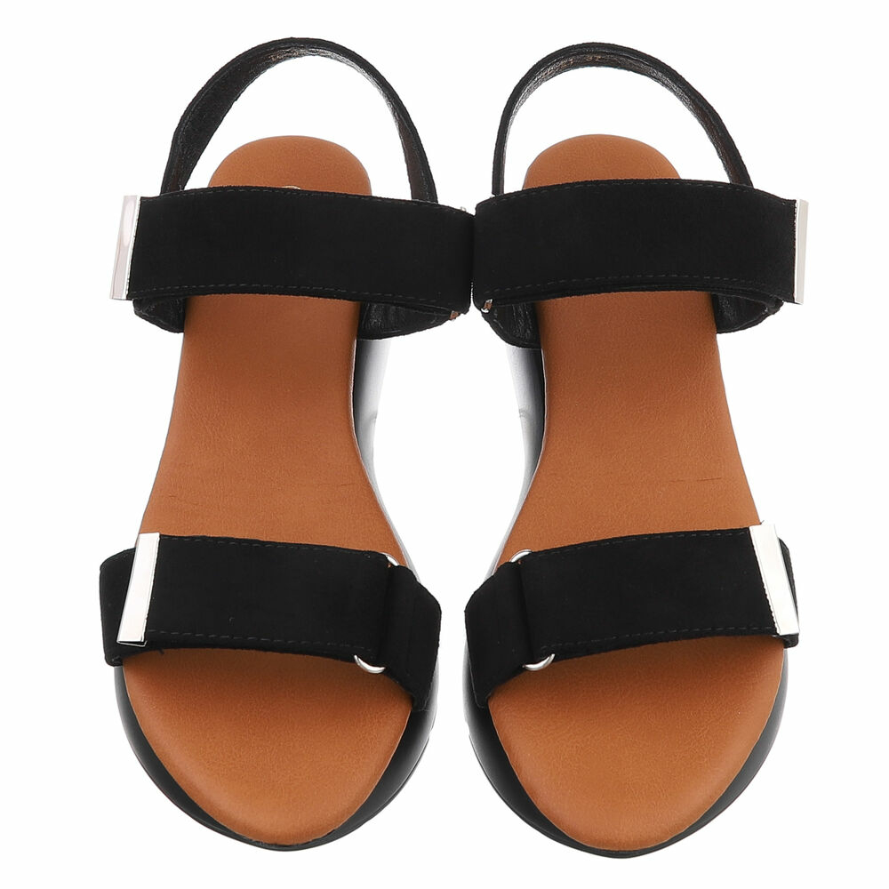 Sandale platforma - negru dama