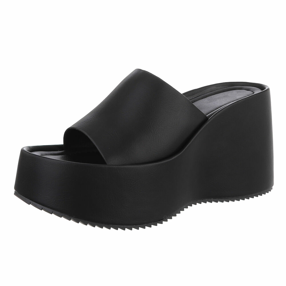Sandale platforma - negru dama