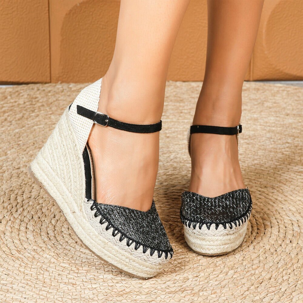 Sandale platforma - negru dama