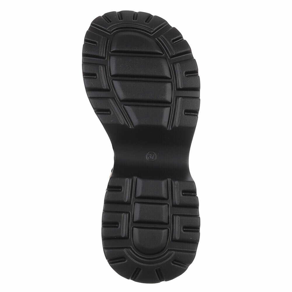 Sandale cu talpa groasa - negru dama