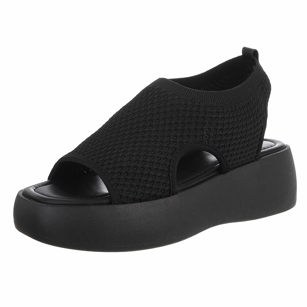 Sandale platforma - negru dama