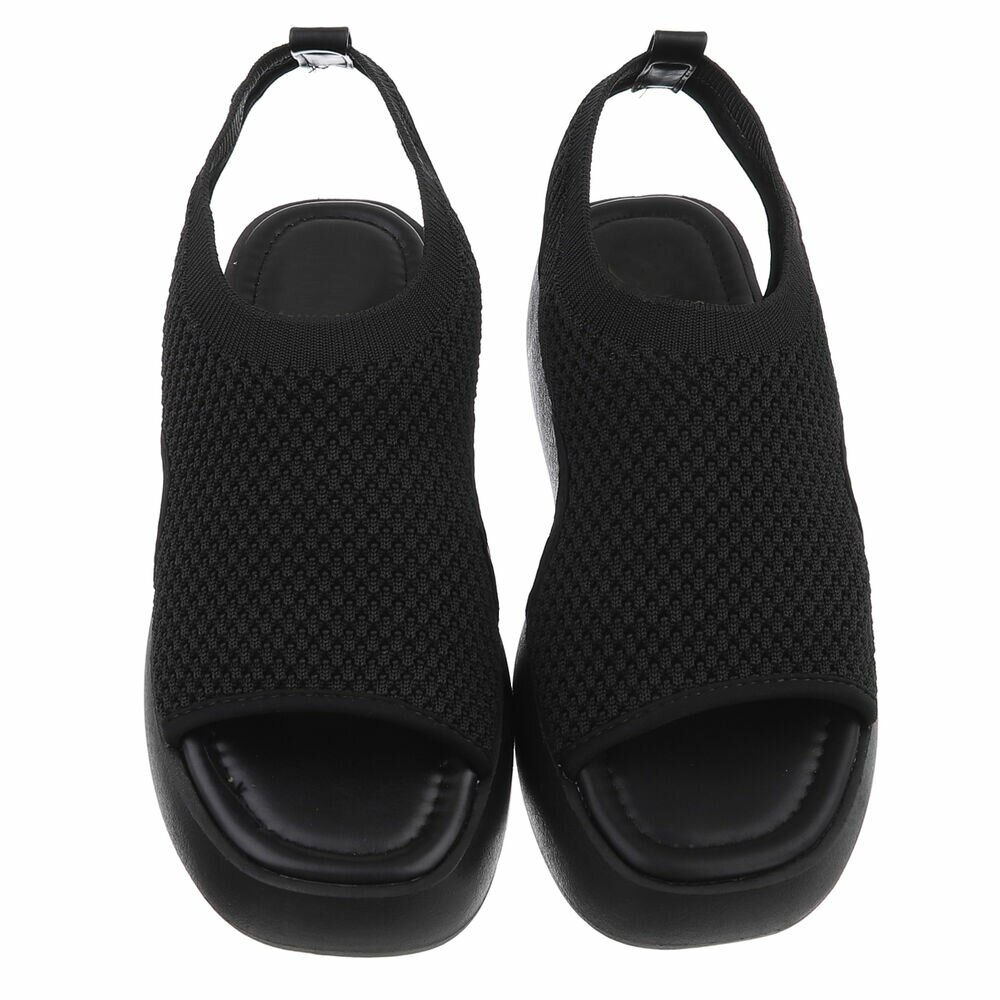 Sandale platforma - negru dama
