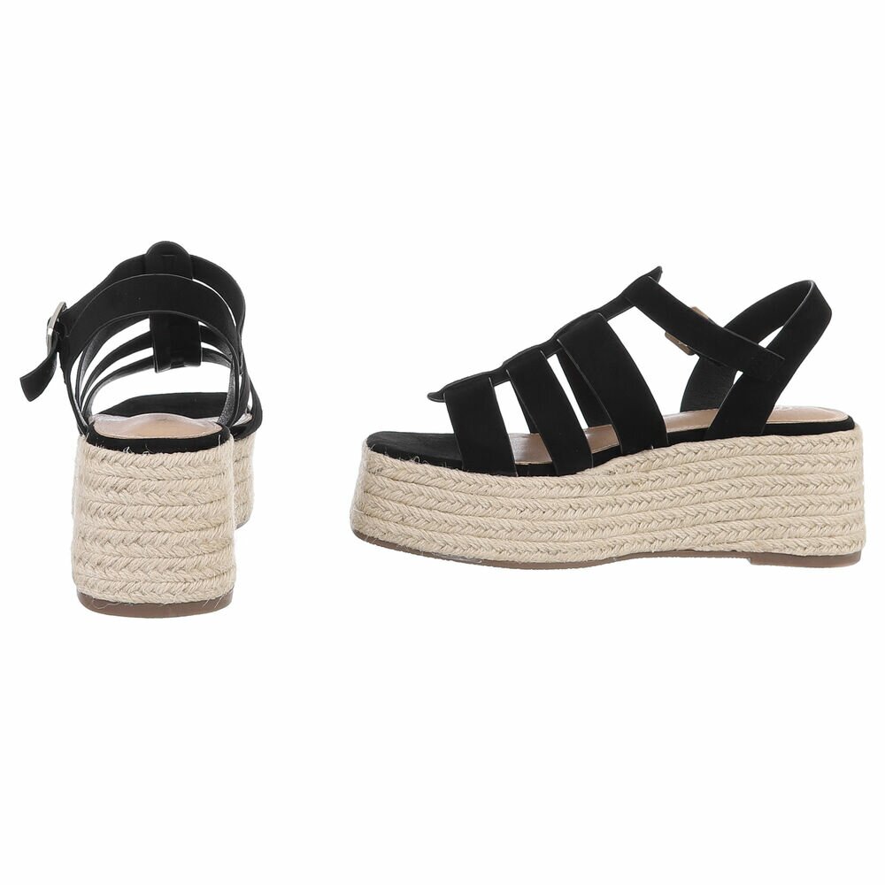 Sandale platforma - negru dama