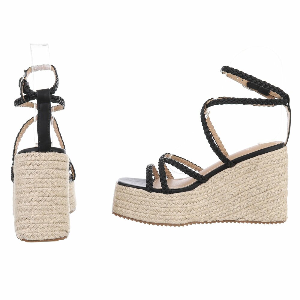 Sandale platforma - negru dama