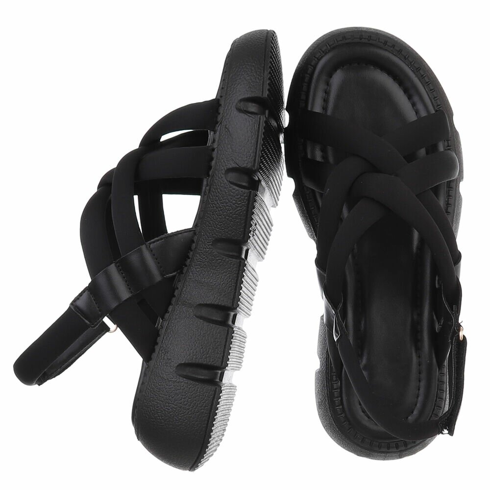 Sandale platforma - negru dama