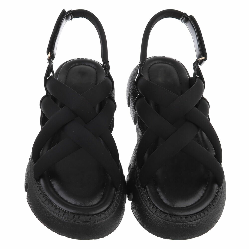 Sandale platforma - negru dama