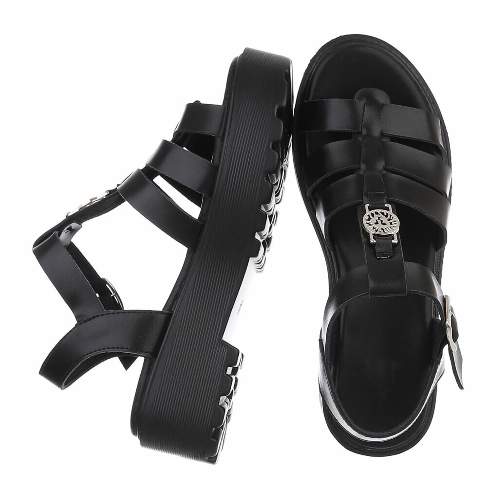 Sandale platforma - negru dama