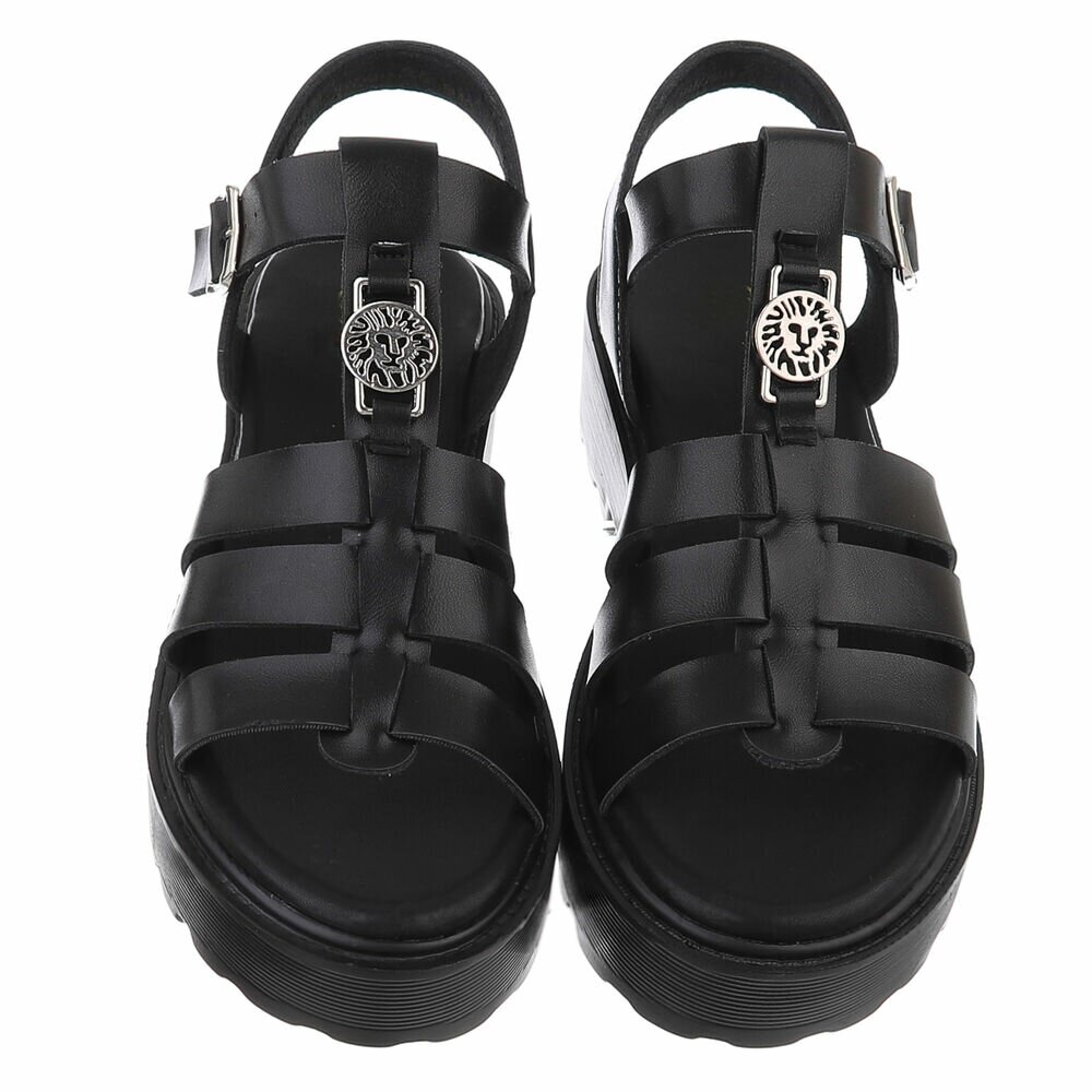 Sandale platforma - negru dama