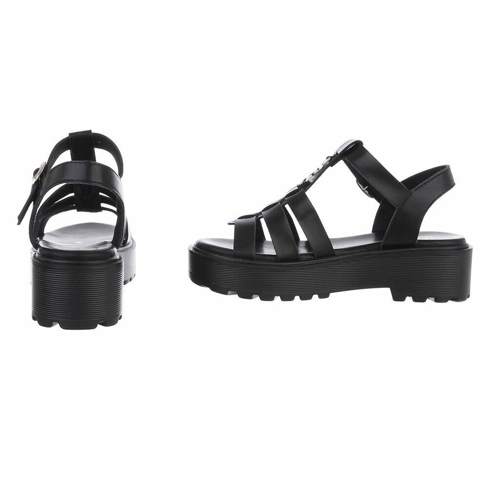 Sandale platforma - negru dama