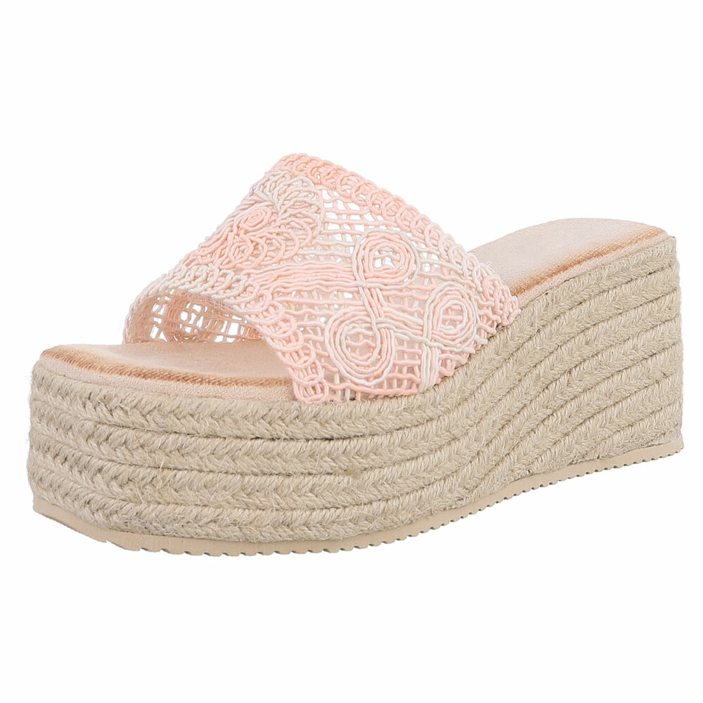 Sandale platforma - roz dama