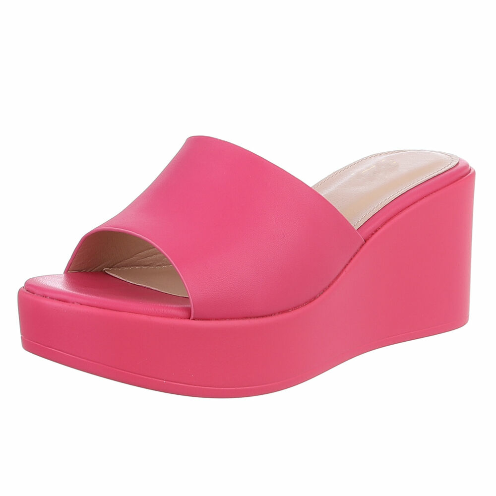 Sandale platforma - roz fuchsia dama