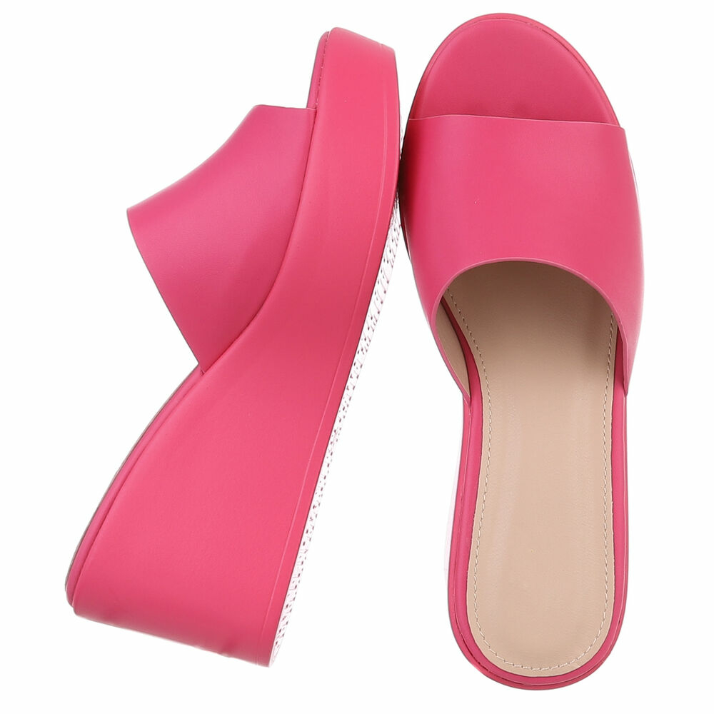 Sandale platforma - roz fuchsia dama