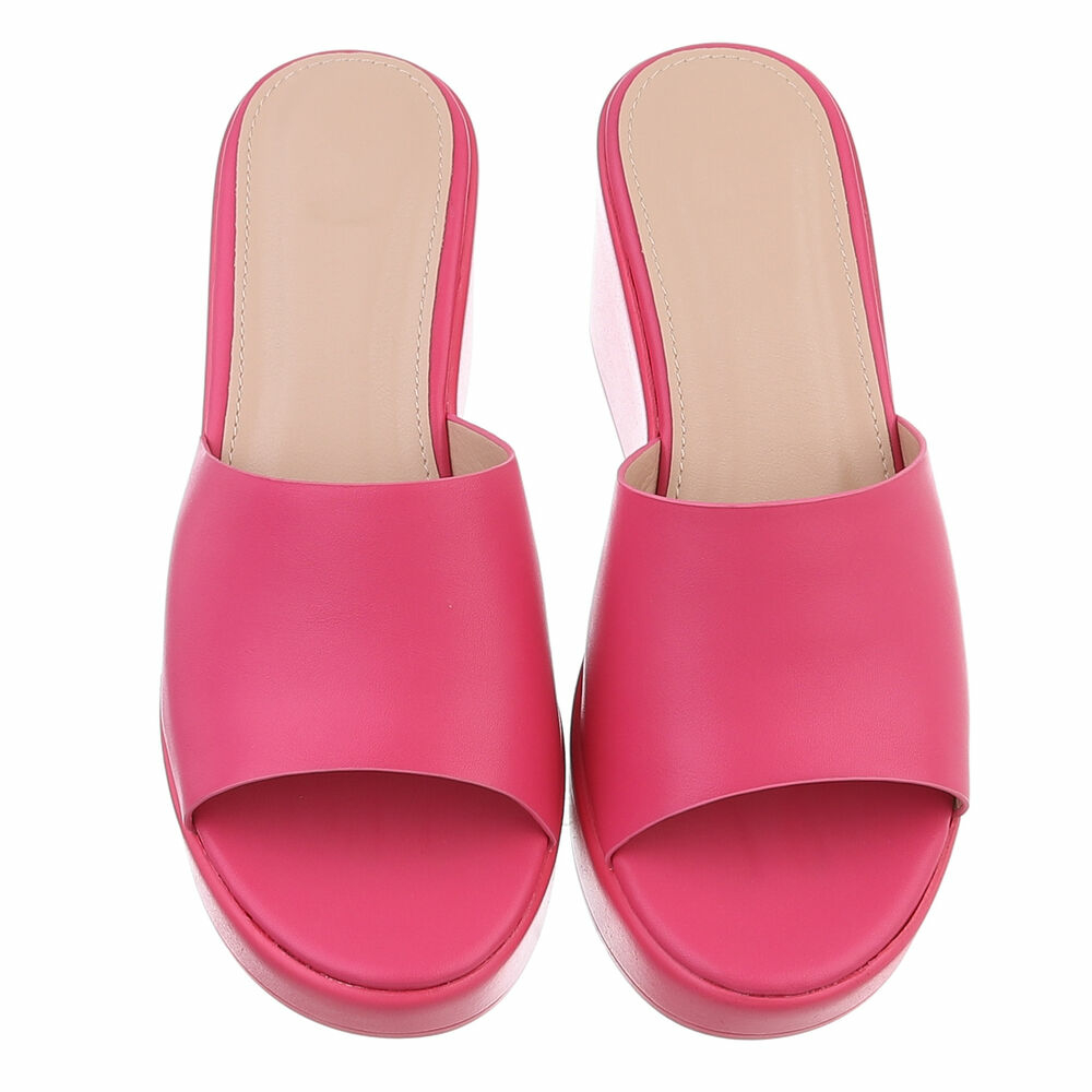 Sandale platforma - roz fuchsia dama