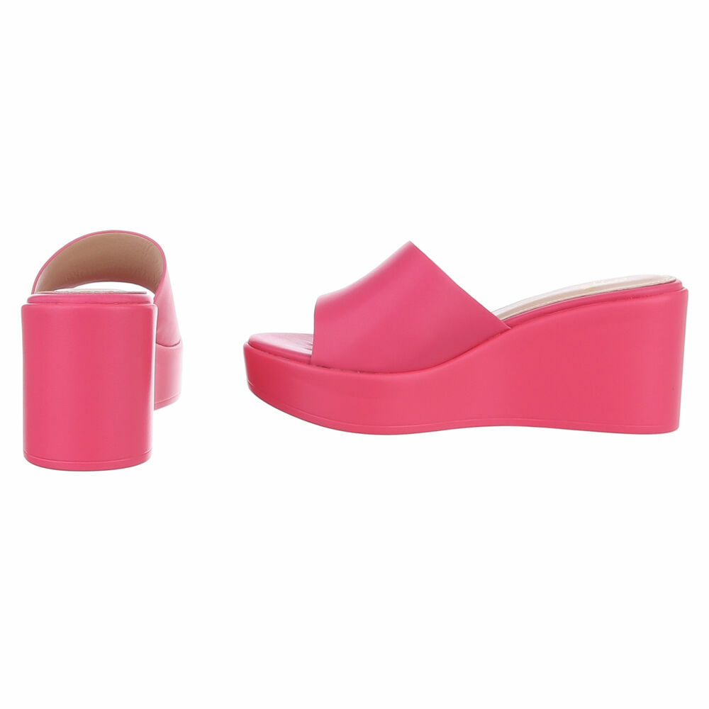 Sandale platforma - roz fuchsia dama