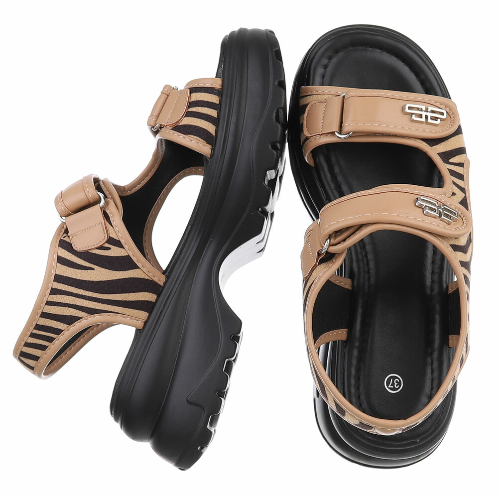 Sandale platforma - zebra dama