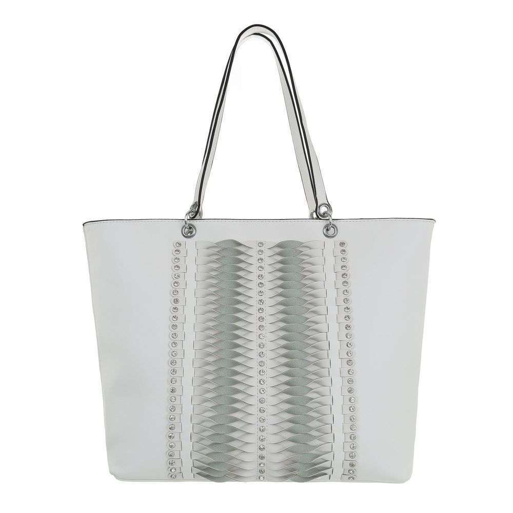 Geanta casual shopper - alb dama