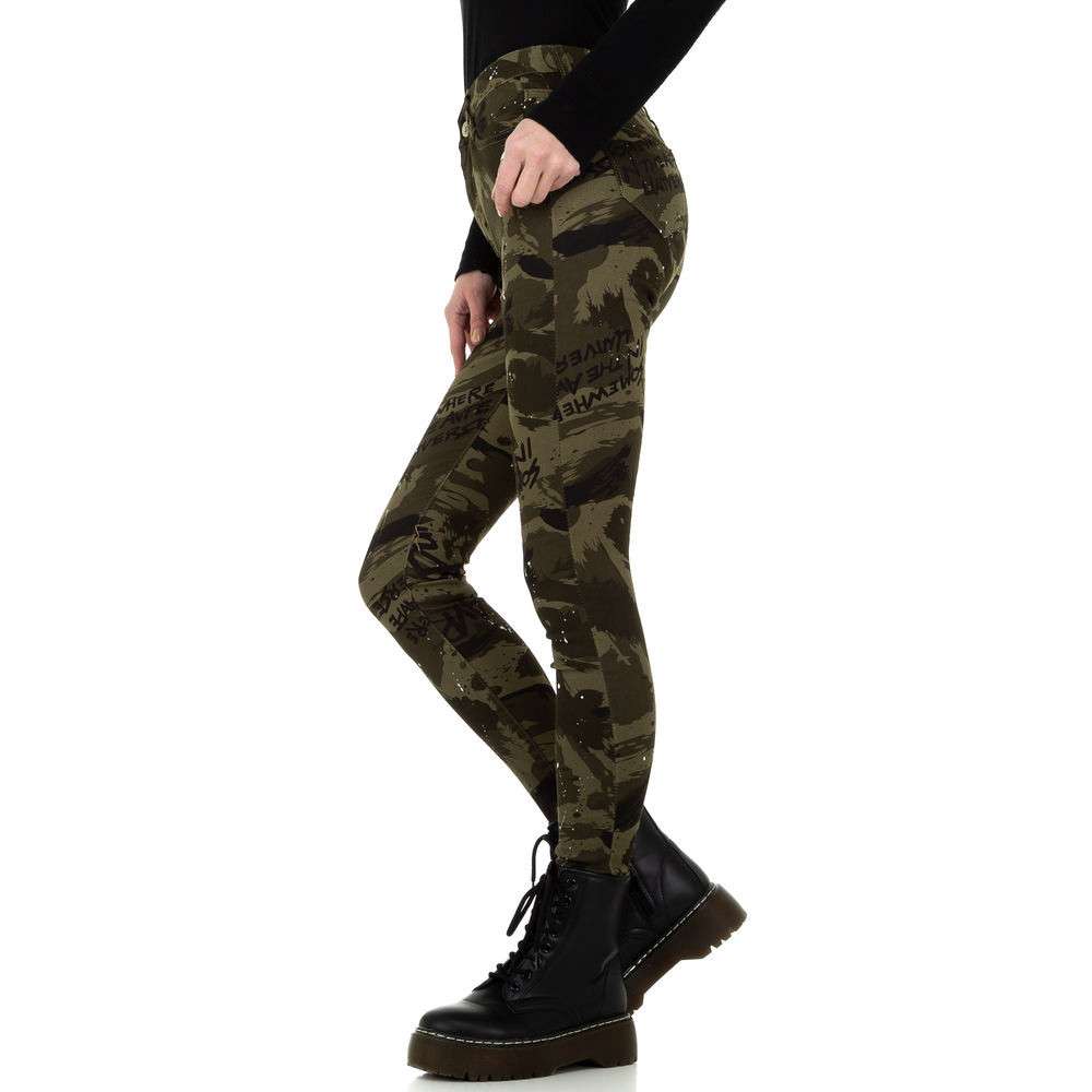 Pantaloni military - Daysie verde military dama