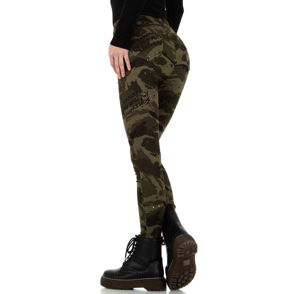 Pantaloni military - Daysie verde military dama