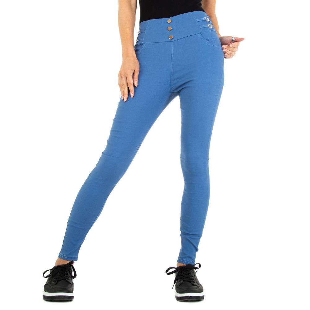 Pantaloni skinny - Holala albastru dama