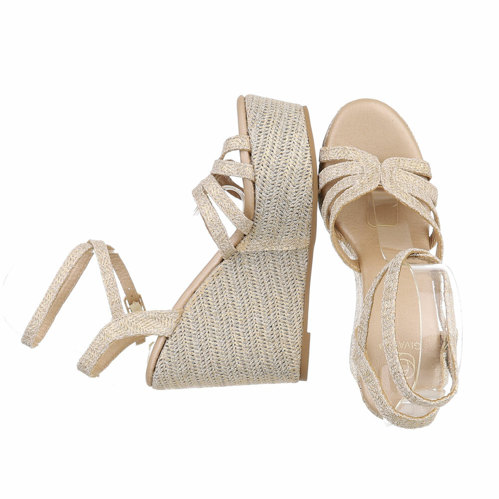 Sandale platforma inalta - auriu dama