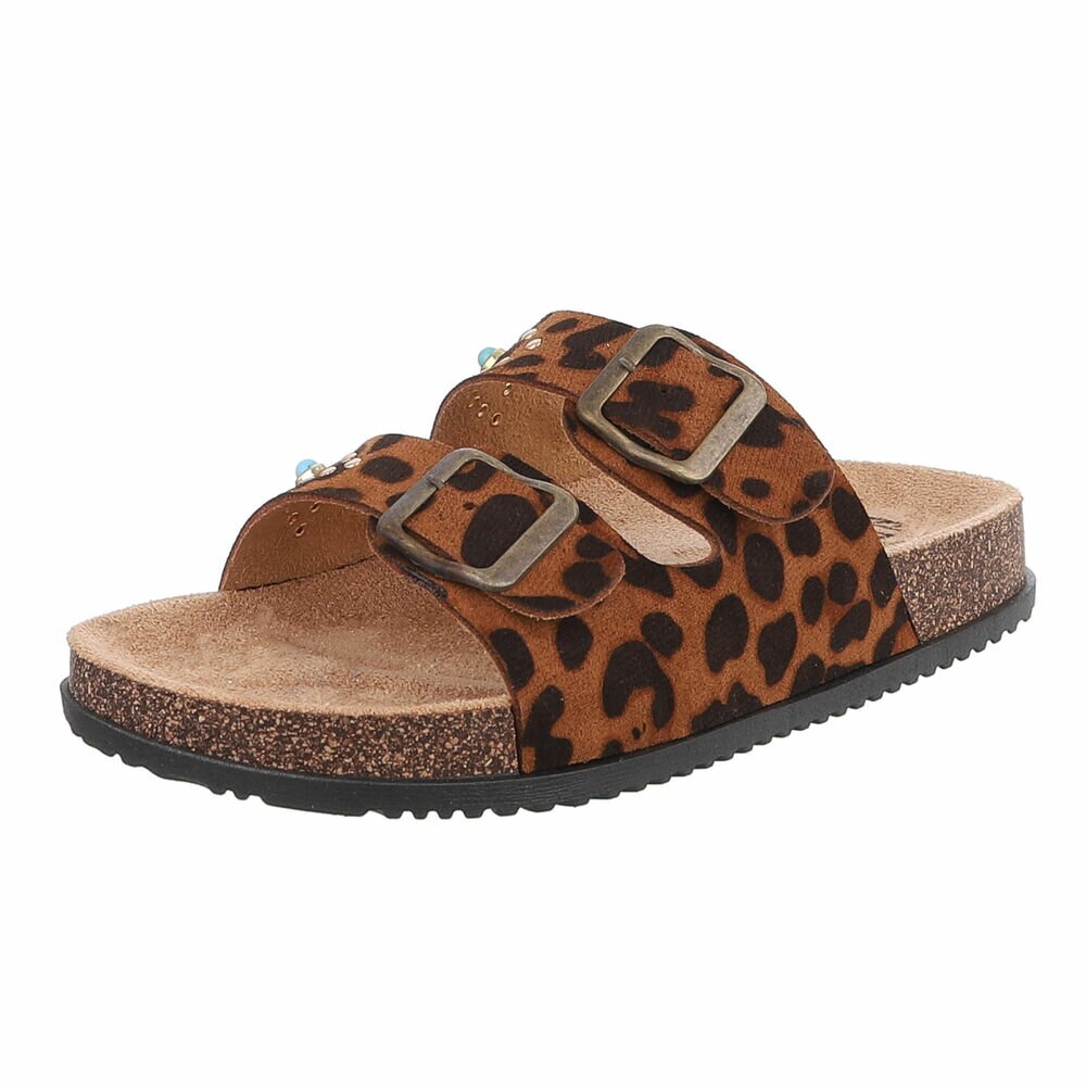 Slapi casual - imprimeu leopard dama