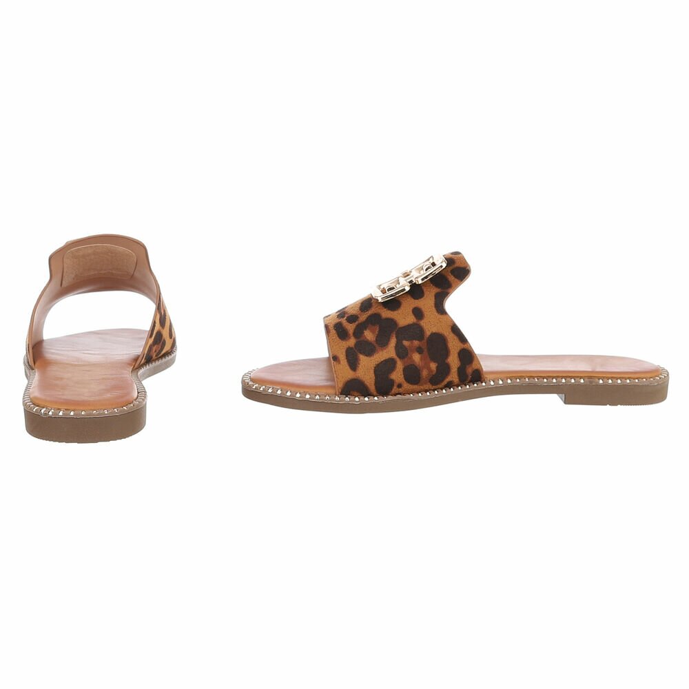 Slapi eleganti fara toc - imprimeu leopard dama