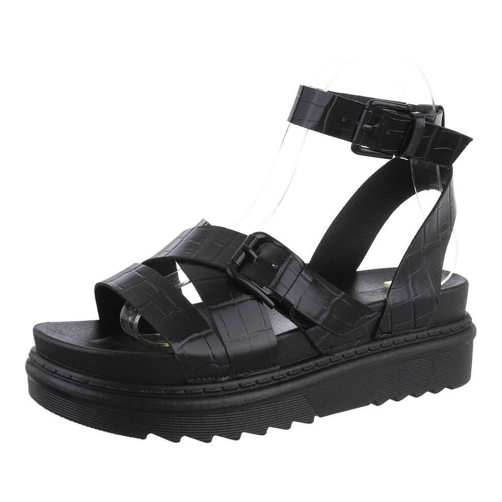 Sandale platforma - negru dama