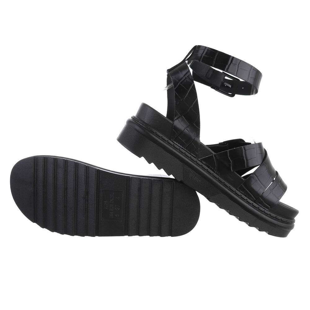 Sandale platforma - negru dama