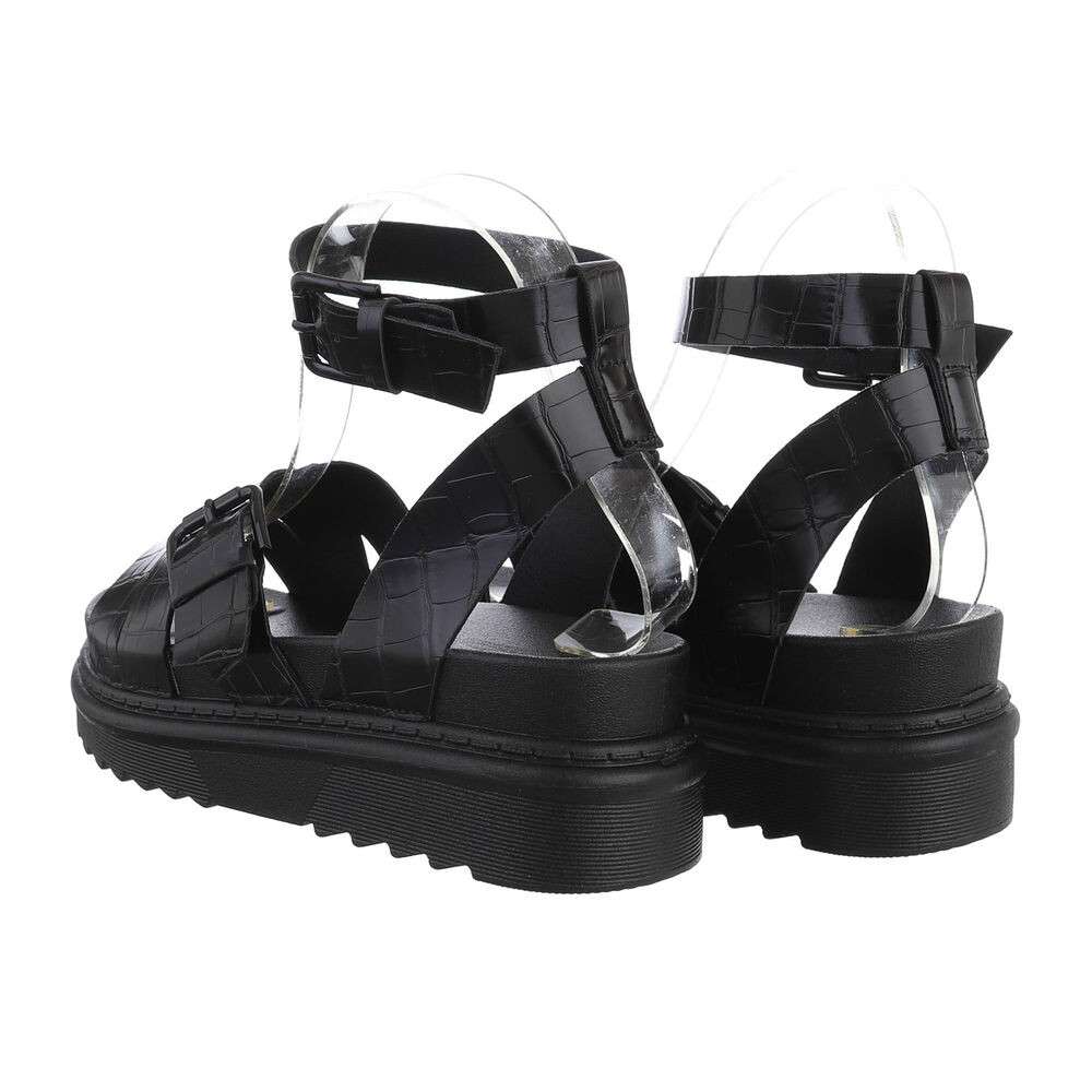 Sandale platforma - negru dama