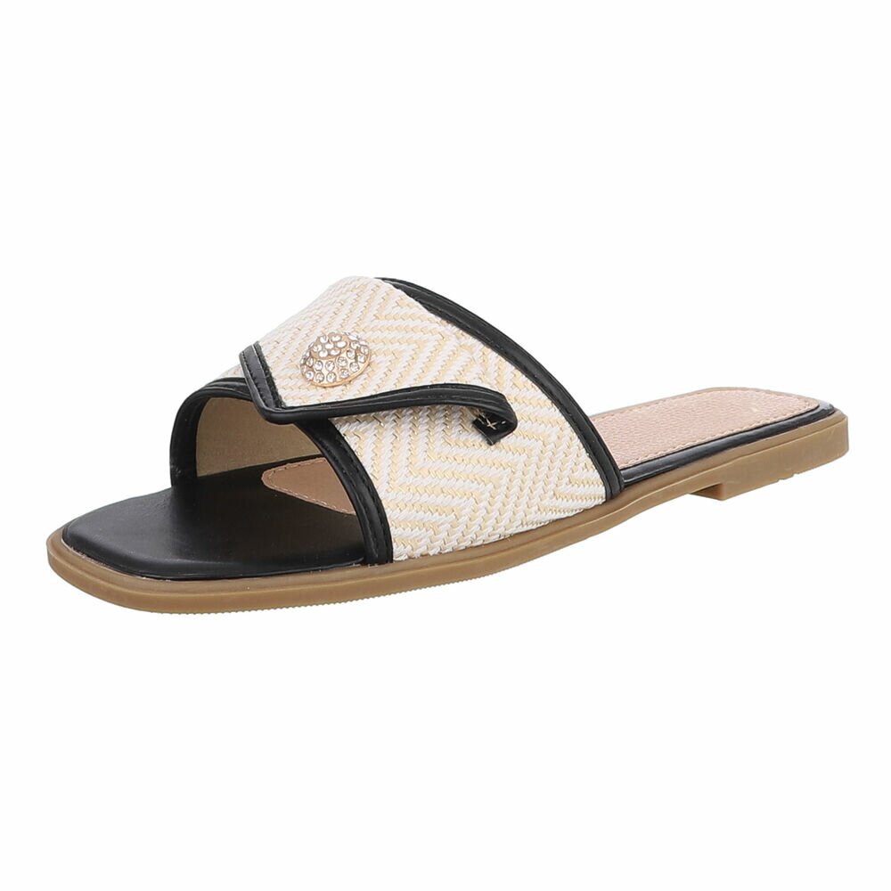 Slapi eleganti fara toc - negru dama
