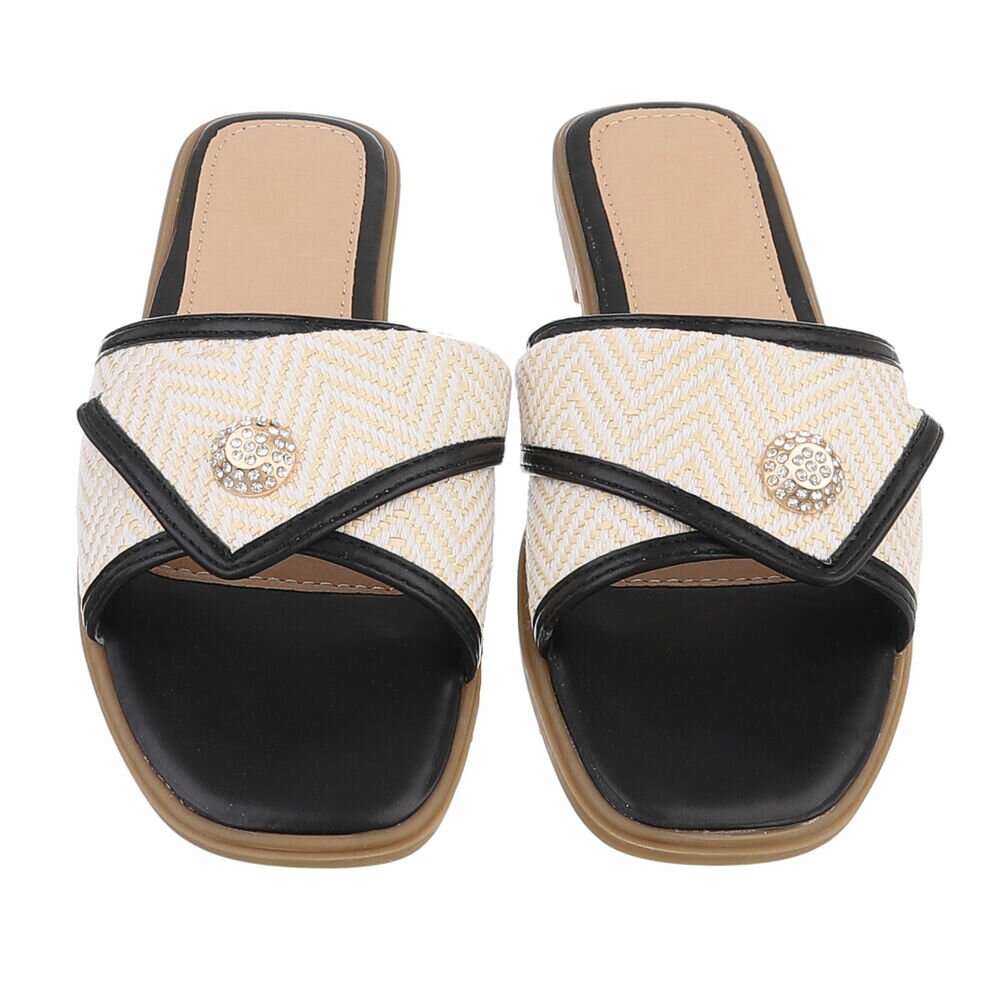 Slapi eleganti fara toc - negru dama