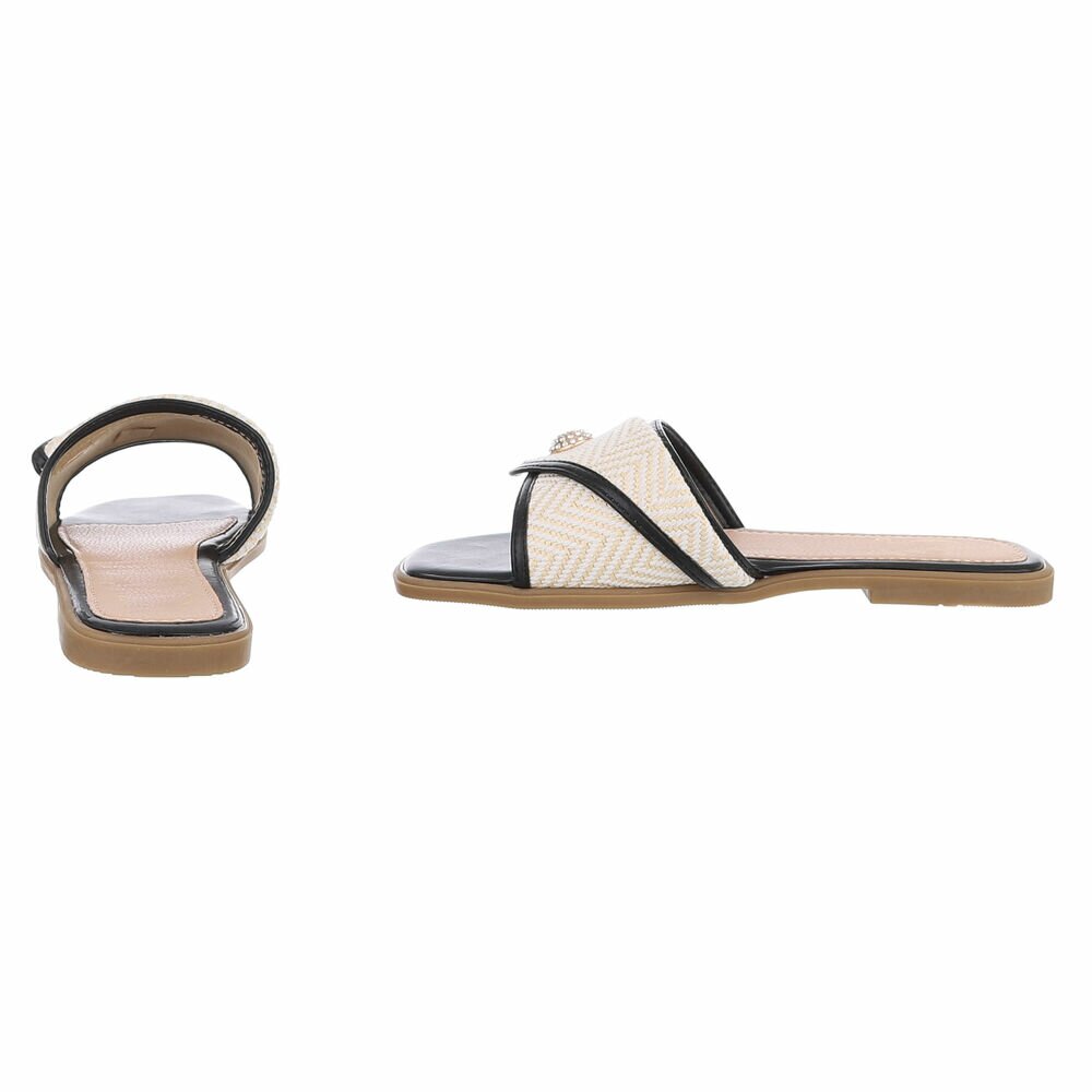 Slapi eleganti fara toc - negru dama