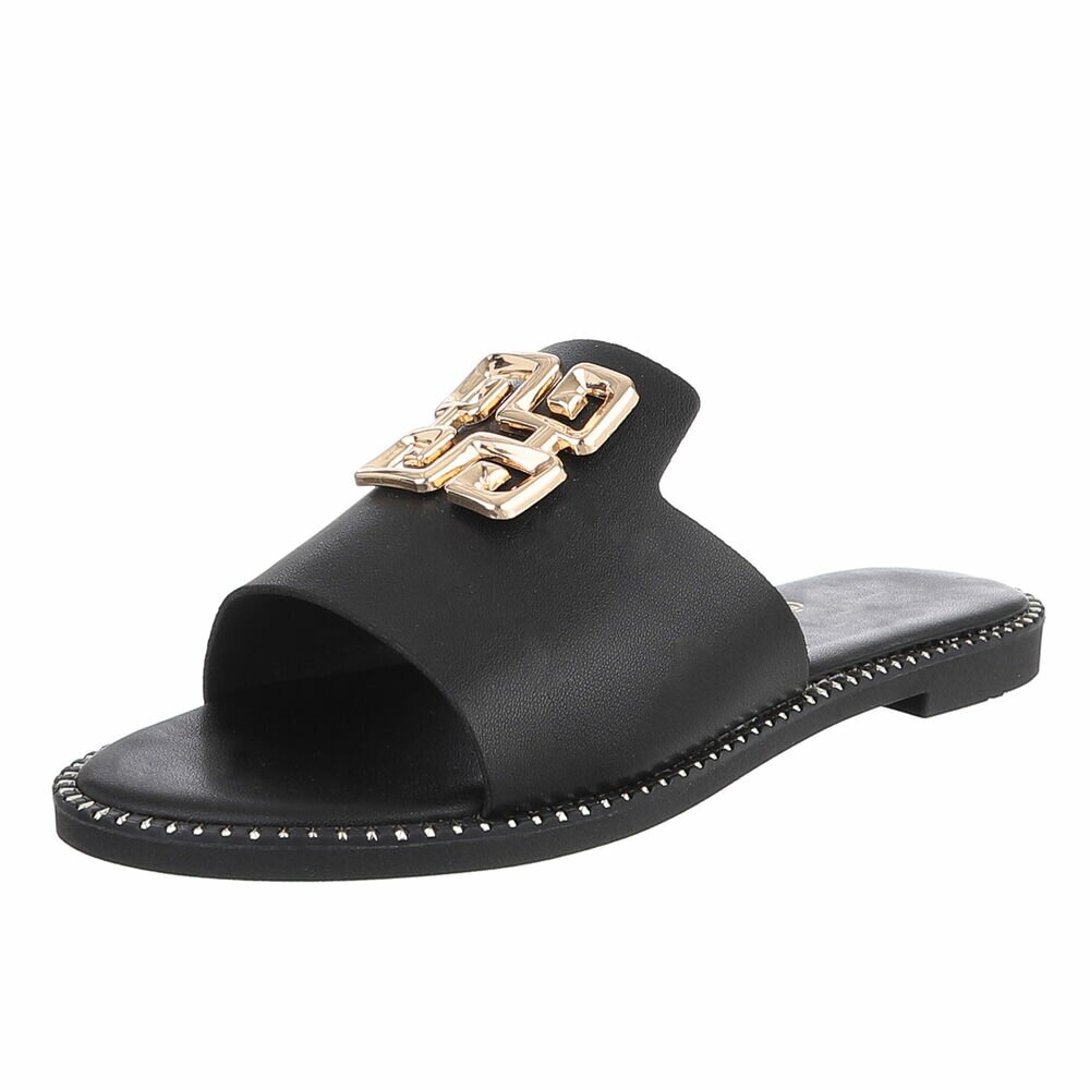 Slapi eleganti fara toc - negru dama
