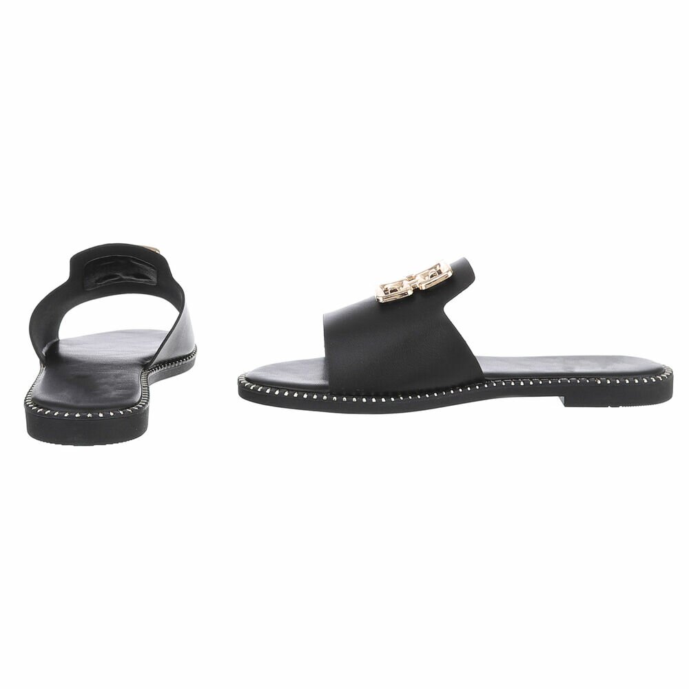 Slapi eleganti fara toc - negru dama