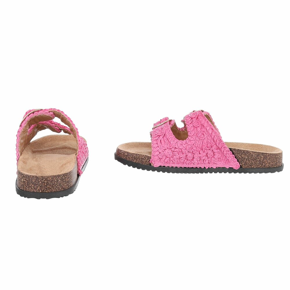 Slapi cu flori - roz fuchsia dama