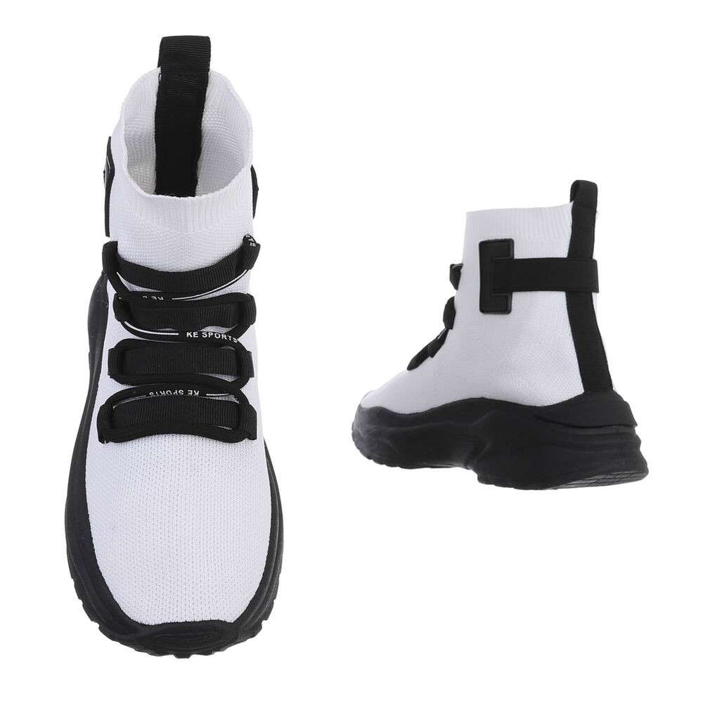 Sneakers inalti- alb negru dama