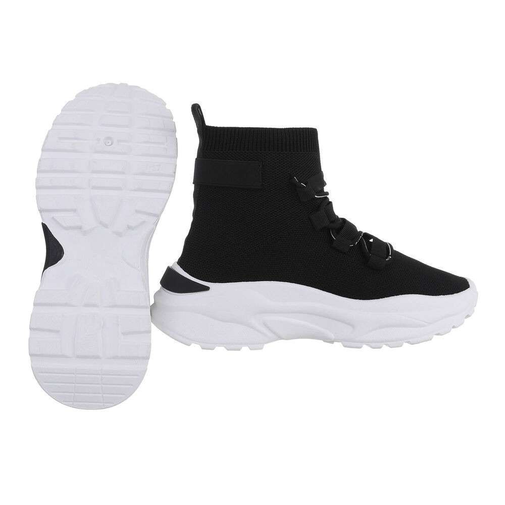 Sneakers inalti- alb-negru dama