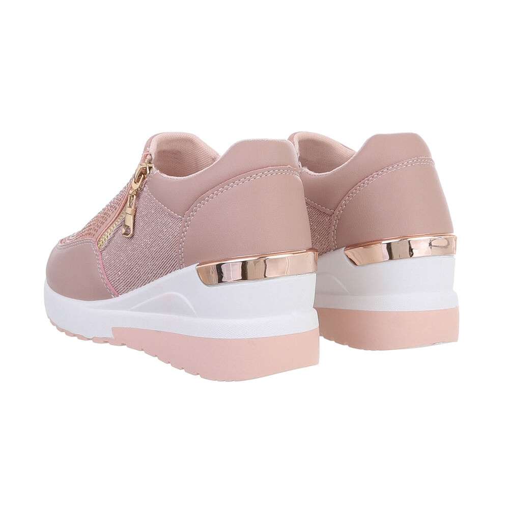 Sneakers cu platforma - culoarea sampaniei dama