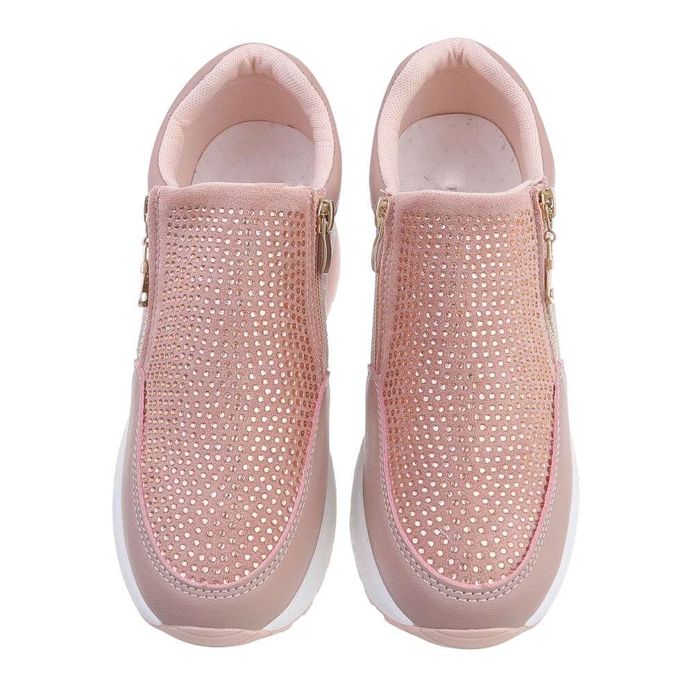 Sneakers cu platforma - culoarea sampaniei dama