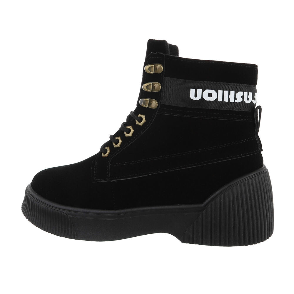 Sneakers cu platforma - negru dama