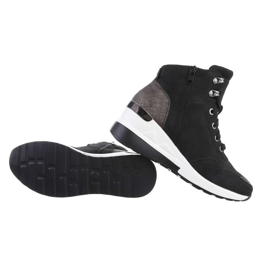 Sneakers inalti- negru dama