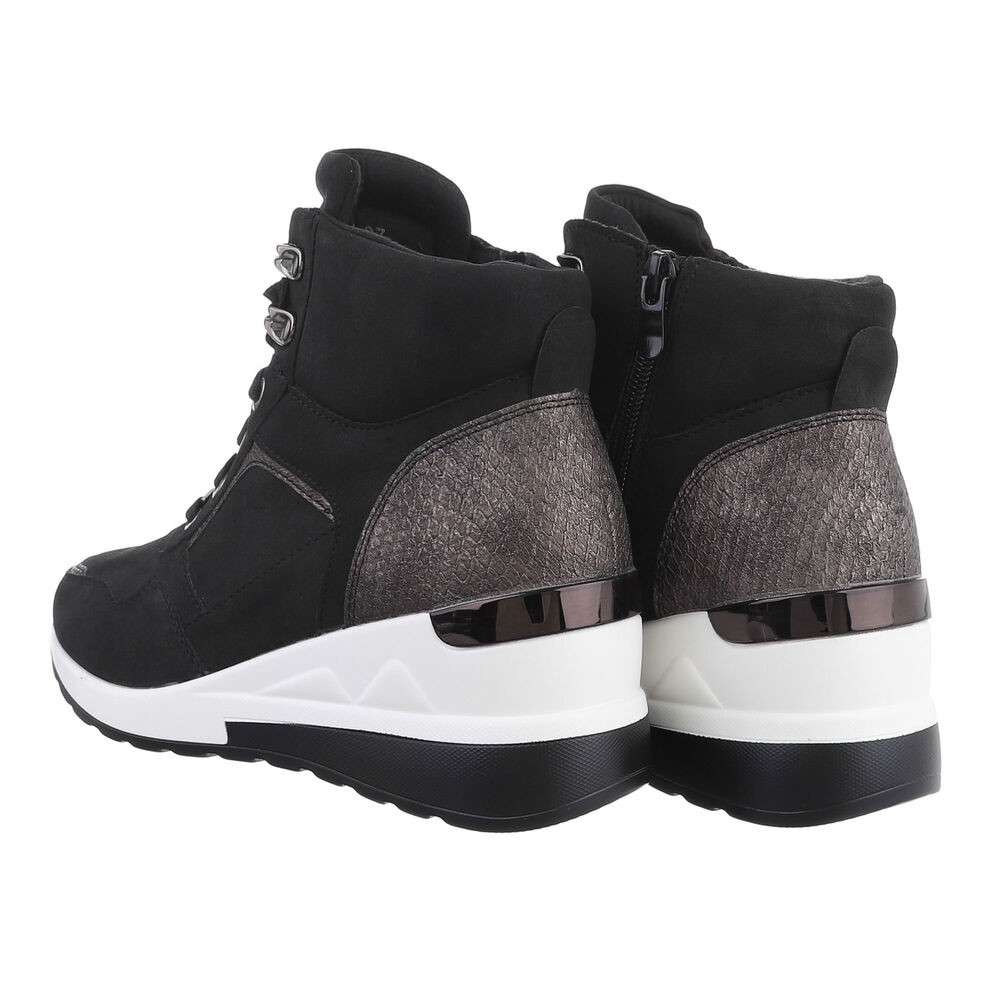 Sneakers inalti- negru dama