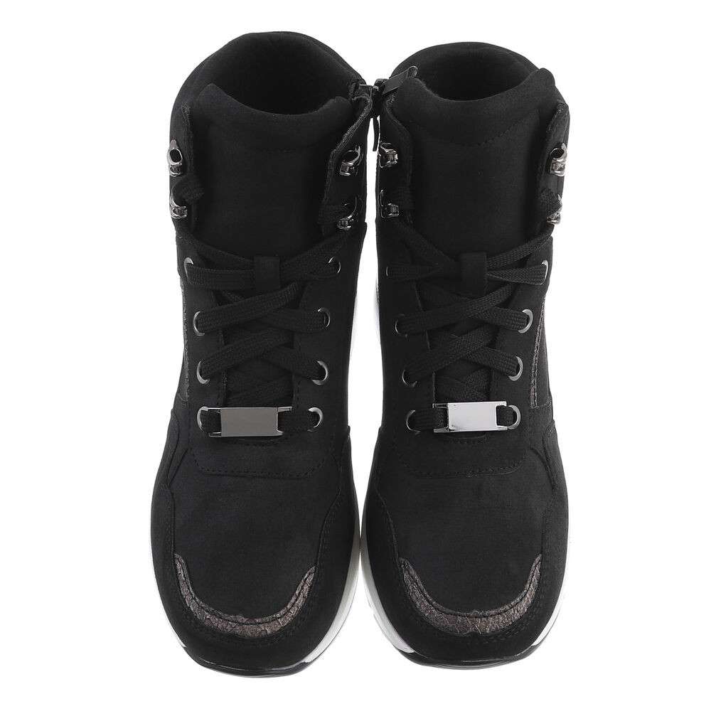 Sneakers inalti- negru dama