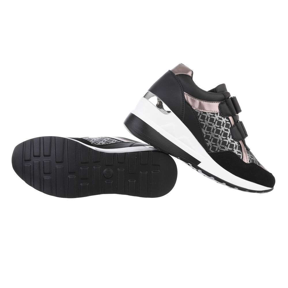 Sneakers inalti- negru dama