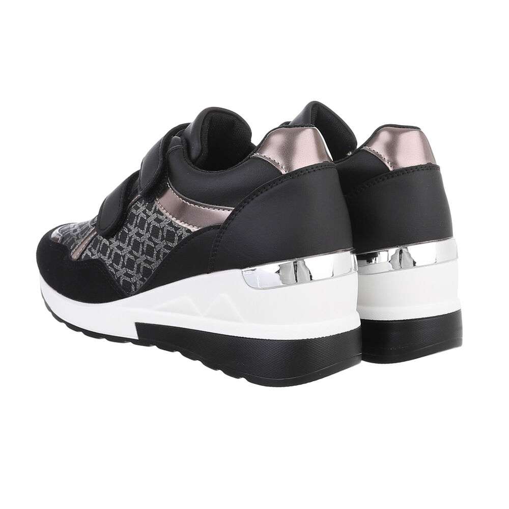 Sneakers inalti- negru dama
