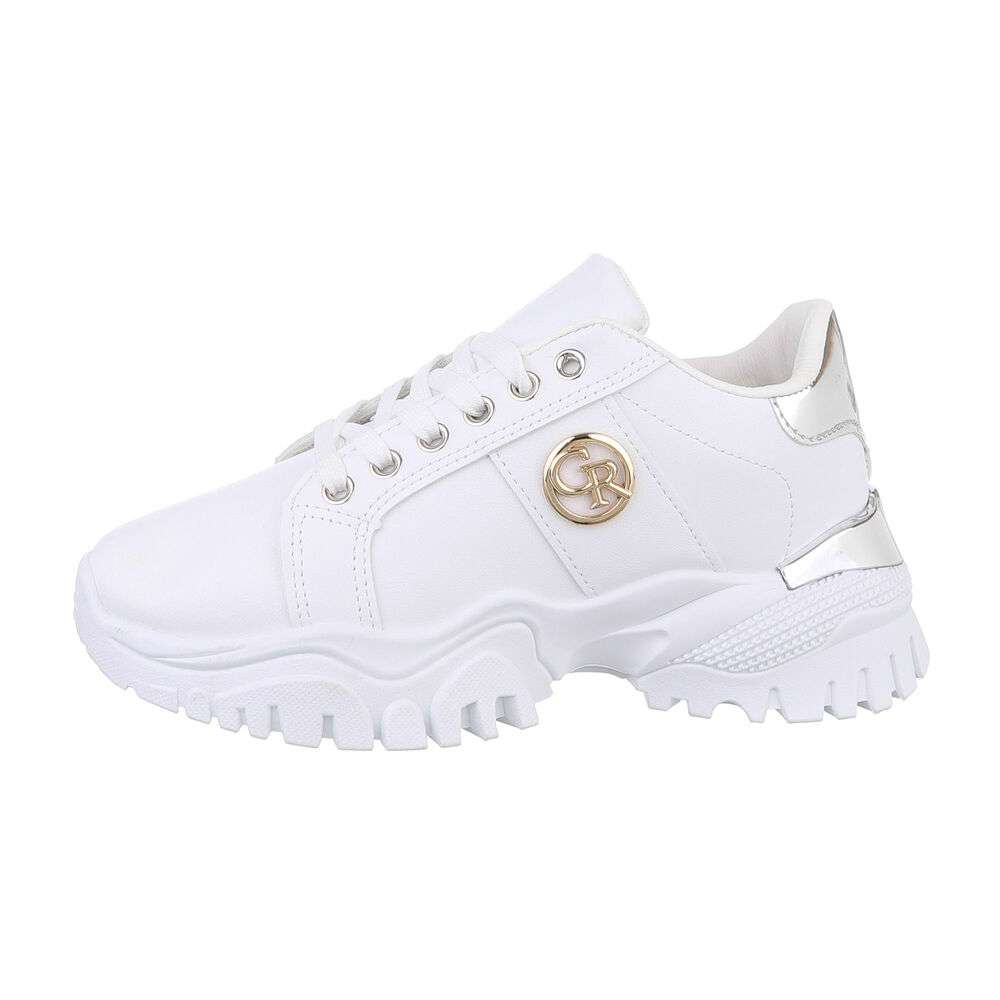 Sneakers talpa groasa - alb dama