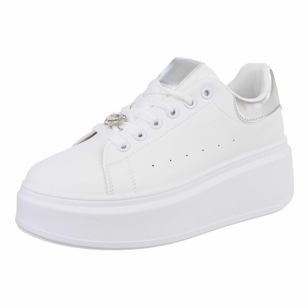 Sneakers platforma - argintiu dama