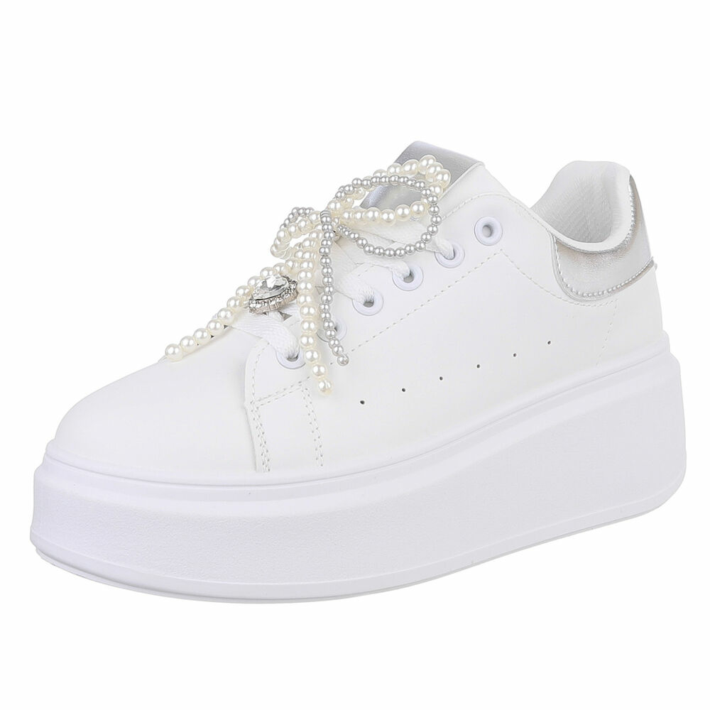 Sneakers platforma - argintiu dama